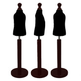 Children Kids Age 1 year Tailors Dummy Mannequin, Black Torso Bust with a Dark Wood Round Base